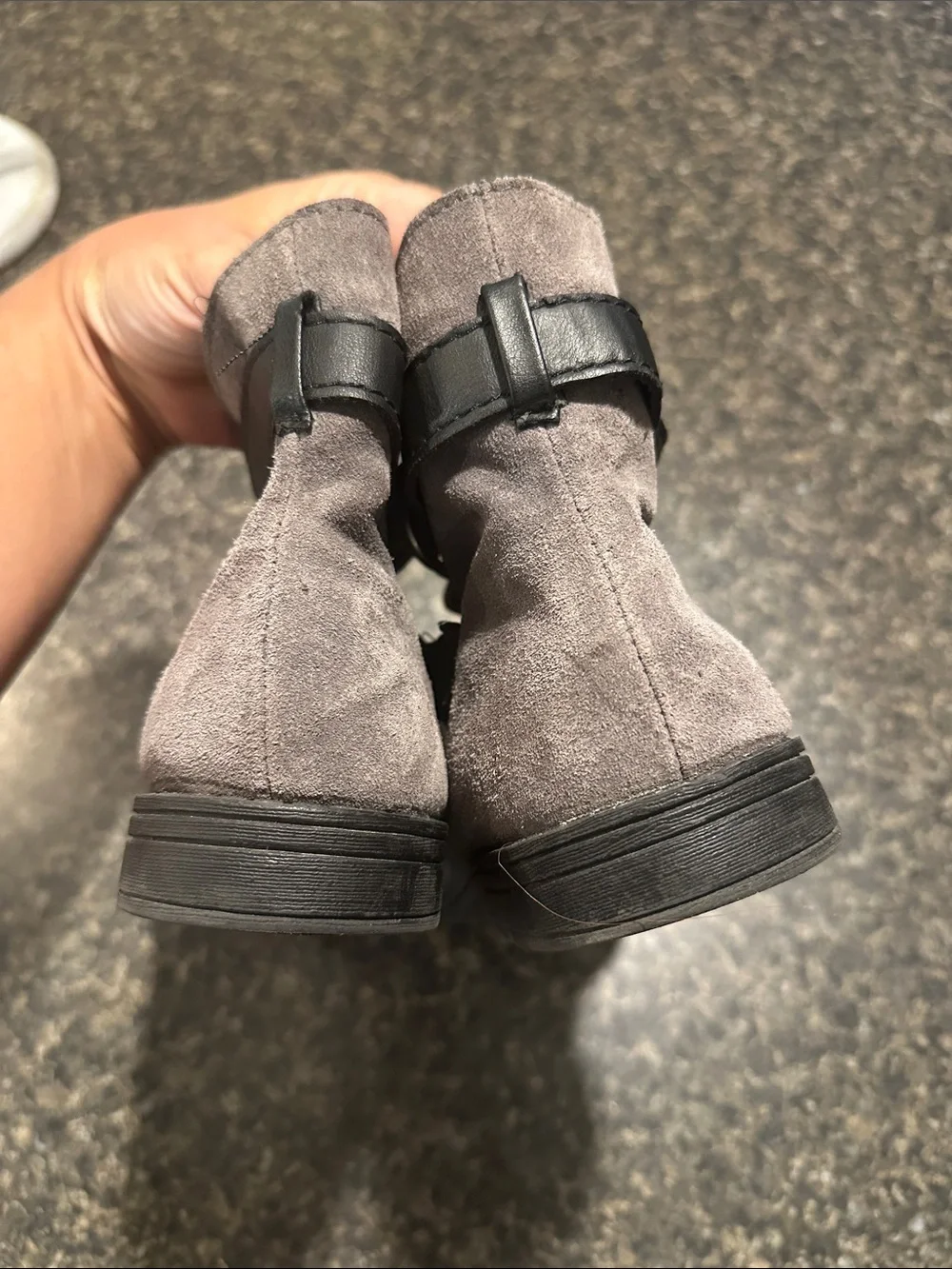 Sonoma Gray Suede Double-Buckle Chukka Boots
